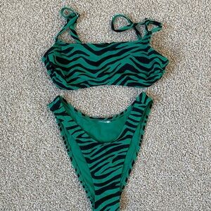zebra printed bikini